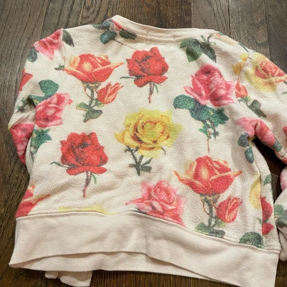 Wildfox kids Bright Roses Baggy Beach Jumper pullover size 4 🌹